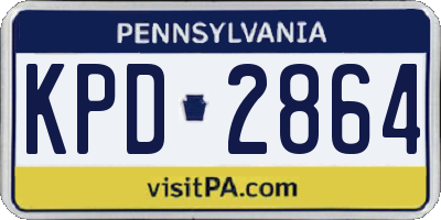 PA license plate KPD2864