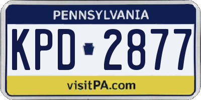 PA license plate KPD2877