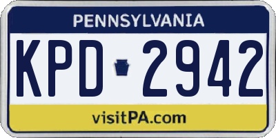 PA license plate KPD2942