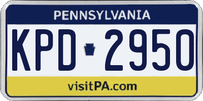 PA license plate KPD2950