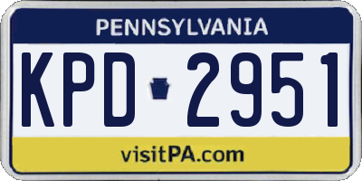 PA license plate KPD2951