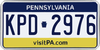 PA license plate KPD2976