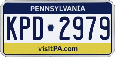 PA license plate KPD2979