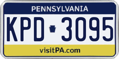 PA license plate KPD3095