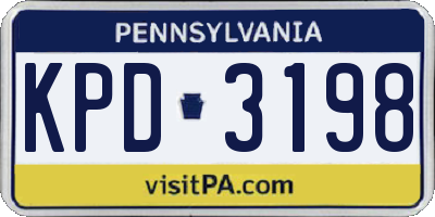 PA license plate KPD3198