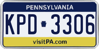 PA license plate KPD3306