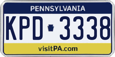 PA license plate KPD3338