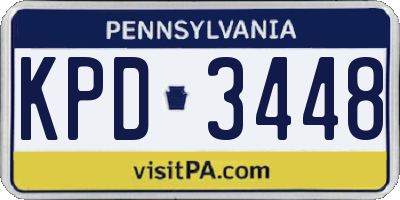 PA license plate KPD3448