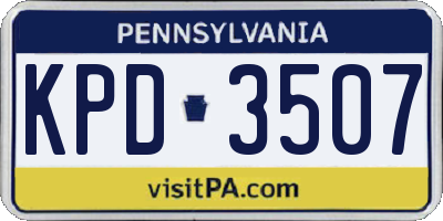 PA license plate KPD3507