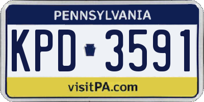 PA license plate KPD3591