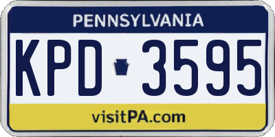 PA license plate KPD3595