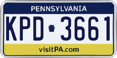 PA license plate KPD3661
