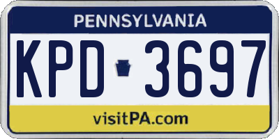 PA license plate KPD3697