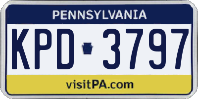 PA license plate KPD3797