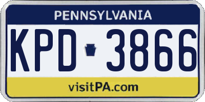 PA license plate KPD3866