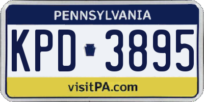 PA license plate KPD3895