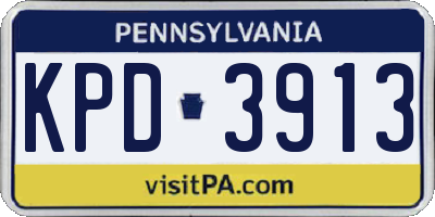 PA license plate KPD3913