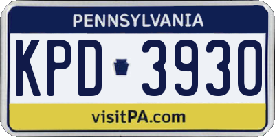 PA license plate KPD3930