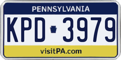 PA license plate KPD3979