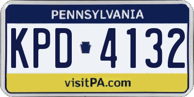 PA license plate KPD4132