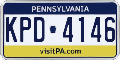 PA license plate KPD4146