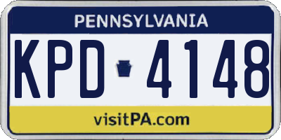 PA license plate KPD4148