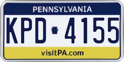 PA license plate KPD4155