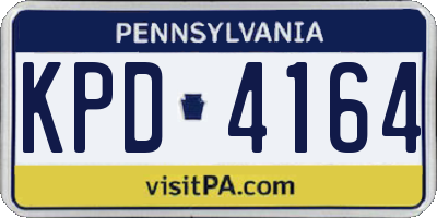 PA license plate KPD4164