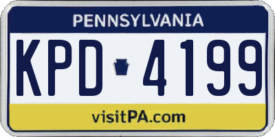 PA license plate KPD4199