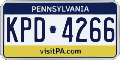PA license plate KPD4266