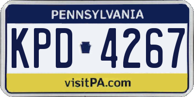 PA license plate KPD4267