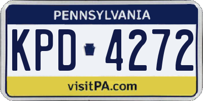 PA license plate KPD4272