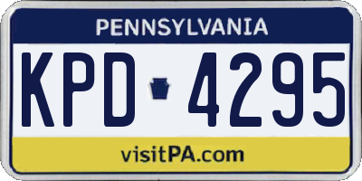 PA license plate KPD4295