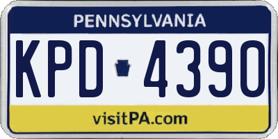 PA license plate KPD4390