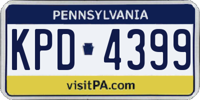 PA license plate KPD4399