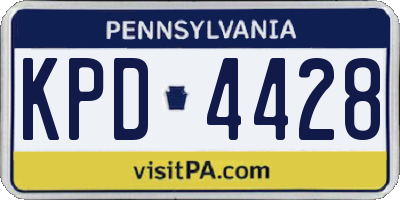 PA license plate KPD4428