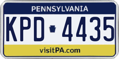 PA license plate KPD4435