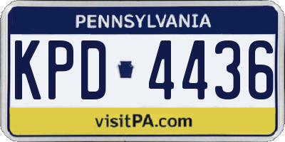 PA license plate KPD4436