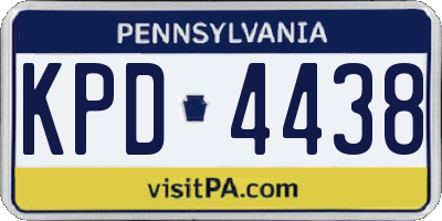 PA license plate KPD4438