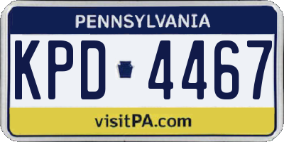PA license plate KPD4467