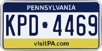 PA license plate KPD4469