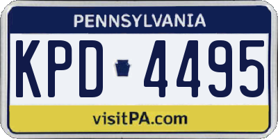PA license plate KPD4495