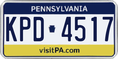 PA license plate KPD4517