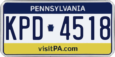 PA license plate KPD4518