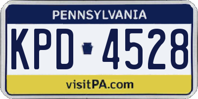 PA license plate KPD4528