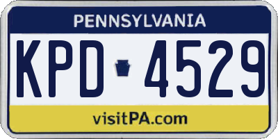 PA license plate KPD4529
