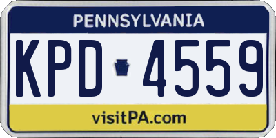 PA license plate KPD4559