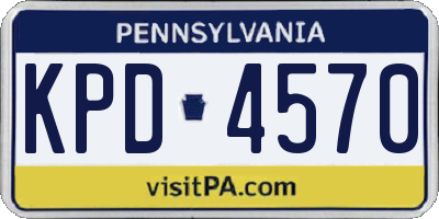 PA license plate KPD4570
