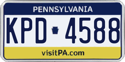 PA license plate KPD4588