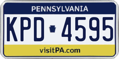 PA license plate KPD4595